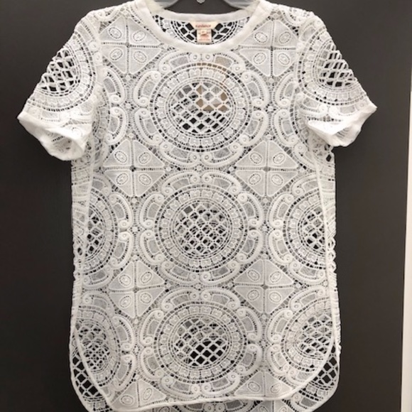 New lace crochet tee from Sundance. - Picture 1 of 4